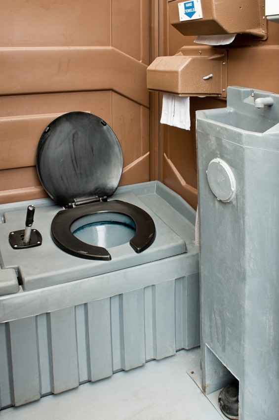 Portable site toilet interior